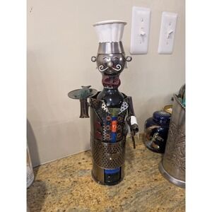 BRUBAKER Wine Bottle Holder "The Chef' Made From Recycled Metal